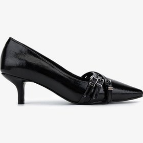 Resim Valmenti Kadın Suni Deri Siyah Stiletto Ayakkabı 1073 0510 Bn Ayk Sk25-26 Sıyah Dr Siyah 