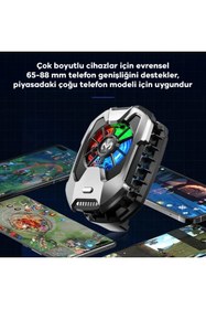Resim Pileli Store Memo Dla8 Cep Telefon Soğutma Fanı Radyatör Soğutucu Rgb LED IŞIKLI-(5775) 