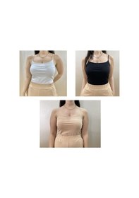 Resim Kadın Pamuklu Crop Top Askılı Büstiyer 3 Adet 001 
