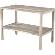 Resim INTERBUILD REAL WOOD Interbuild Masif Akasya Ağaç,holger 2 Katlı Çok Amaçlı RAF,699X375X500 Mm, Organik Beyaz 