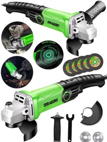 Resim Dragro Alman DRG-4200 W Devir Ayarlı Çift Metal Dişli Şanzuman Demir Metal Kesme Taşlama Makinesi 125 MM 