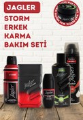 Resim Jagler Storm Erkek Karma Bakım Seti (Parfüm-Deodorant-Rollon-Tıraş Köpüğü-Tıraş Kolonyası), Wax HEDİYELİ! 