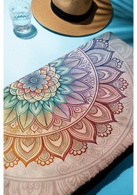 Resim Dijital Baskı Plaj Deniz Havlusu Modern Desenli Peştamal 80x160 Cm Hvl0060 Renkli 