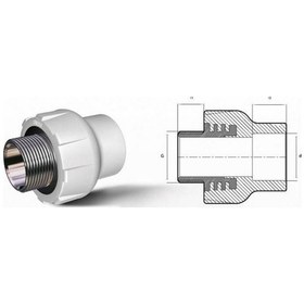 Resim Ege Yıldız Pprc 50x1 1/2 Erkek Adaptör Gri 