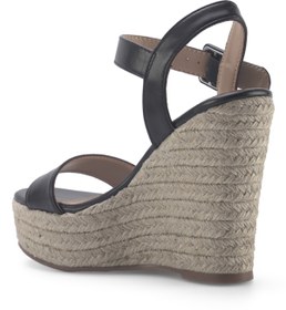 Resim Nine West BENOIT 3FX Siyah Kadın Dolgu Topuk Sandalet 