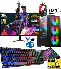 Resim DMC N73 (PUBG,GTA 5) I5 3470,16gb Ram 256gb Ssd,4gb Gtx1050ti,24"180hz Curved Oyuncu Masaüstü Bilgisayar 