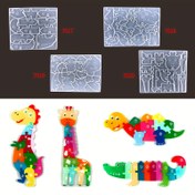 Resim Tyrannosaurus Rex Yapboz Düşürme Kalıbı DIY Zürafa Timsah Yapboz Oyunu Dinozor Yapboz Silikon Kalıp 