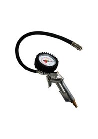 Resim Basınç Göstergeli Lastik Şişirme Tabancası Hava Saatli 0-12 Bar 