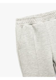Resim Koton Beli Lastikli Cepli Basic Jogger Eşofman Altı Gri 6wkg40118ak Gri 