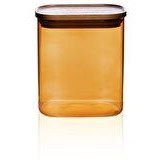 Resim Akasya Dikdörtgen Cam Kavanoz Amber 900 Ml The Mia
