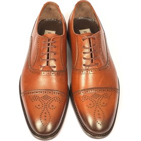 Resim Pierre Cardin Erkek Klasik Deri Oxford Ayakkabı - Minimalist Tasarım - Taba / 42 