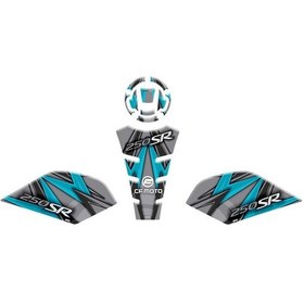 Resim Gogo CF Moto 250 SR Gri Mavi Tank Pad 