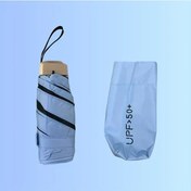 Resim Dashanshop Dayanıklı Alüminyum Alaşım 6 Katlanır Kompakt Seyahat Şemsiyesi - Gökyüzü Mavisi 