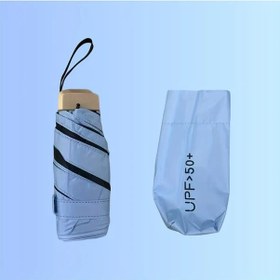 Resim Dashanshop Dayanıklı Alüminyum Alaşım 6 Katlanır Kompakt Seyahat Şemsiyesi - Gökyüzü Mavisi 