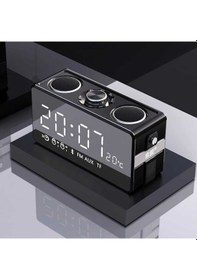 Resim Soaiy S18 Taşınabilir Kablosuz Bluetooth Hoparlör - Dijital Saat & FM Radyo & USB & Hafıza Kartı - ZORE-219773 