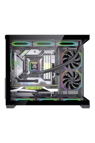 Resim Next Gaming Orion Cube XL 750W 80+ Bronze Power 6x ARGB Fan Kontrolcülü M-ATX Boş Bilgisayar Kasası Siyah 