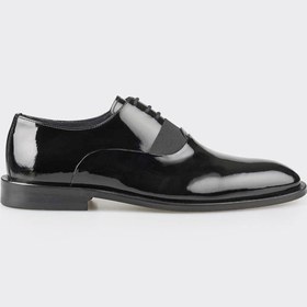 Resim Elle Shoes Siyah Deri Erkek Klasik Ayakkabı 
