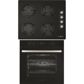 Resim Alveus Kristal 2'li Siyah Ankastre Set (GLS640S-MFA627S) 
