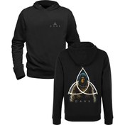 Resim Dark Dijital Baskılı Siyah Ön Arka Çocuk Baskılı Sweatshirt 