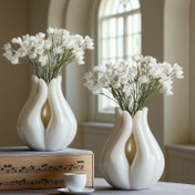 Resim Interlocking Hands Vase Silikon Kalıp - Yeniden Kullanılabilir Balmumu Isıtıcı ve Reçine El Sanatları Kiti - Zarif Makyaj Fırçası Tutucu, Kalem Düzenleyici ve Düğün Birlik Hediyesi (Sanatsal El Tasarımı) 