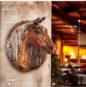 Resim Rafael At Başı Duvar Dekoru 28 Cm, Kahverengi Polyester Heykel, Dekoratif Duvar Aksesuarı Bahçe Ev 