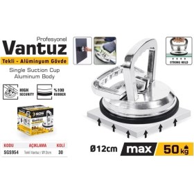Resim SGS954 - 50 kg Tekli Alüminyum Cam Seramik Fayans Ahşap Tutma Taşıma Vantuzu 12CM 