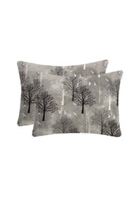 Resim Ranforce Kumaşından Gizli Fermuarlı Yastık Kılıfı 50x70 2 Adet Açık Gri 