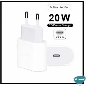 Resim Microsonic Apple iPhone Uyumlu 11 Pro Max Usb-C Güç Adaptörü, Type-C Priz Şarj Cihazı Adaptörü 