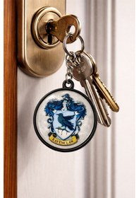 Resim Ravenclaw Temalı Metal Anahtarlık Mavi Desenli Unisex Aksesuar 