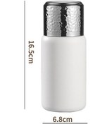 Resim Wondernest Yok Yalıtımlı Süzgeçli Su Şişesi 300ml Paslanmaz Çelik Çay Bardağı, Bpa İçermez, Fda Onaylı, Dövülmüş Doku, 316 Kalite, Beyaz - Nx Beyaz 