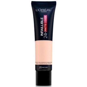 Resim Loreal Paris Infaillible 24H Matte Cover Kapatıcı Fondöten-25 Rose Ivory 30ml 