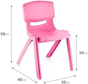 Resim Fiore 4'Lü Set Büyük Şirin Çocuk Sandalyesi Pembe 