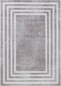 Resim Kaşmir Halı Sare By Frame Beige Yıkanabilir Kaymaz Taban 80X300 CM Salon Mutfak Halısı Yolluk Kilim 