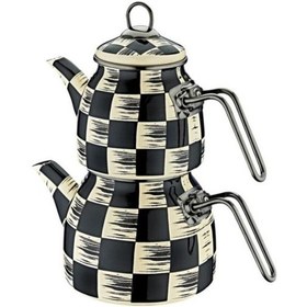 Resim Oms 10810.S Siyah Emaye Çaydanlık 2.1 Lt Siyah 