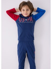 Resim U.s. Polo Assn. 1919 Authentic Brand Erkek Çocuk Uzun Kol Pijama Takım İndigo 