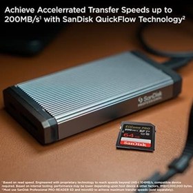 Resim SanDisk Extreme PRO SDXC UHS-I hafıza kartı 64 GB (V30, aktarım hızı 200 MB/sn, U3, 4K UHD videolar, SanDisk QuickFlow teknolojisi, ısıya dayanıklı) 