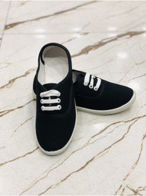 Resim E Kandiş Siyah Günlük Bağcıklı Keten Ayakkabı Kalıbı Küçük 1 Beden Büyük Alınız 