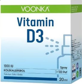Resim Voonka Vitamin D3 20 ML 1000 Iu 
