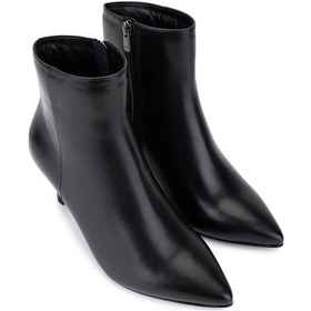 Resim Tamer Tanca Kadın Hakiki Deri Siyah Deri Topuklu Bot 1081 5411 Bn Bot Sk25-26 Sıyah Dr Siyah 