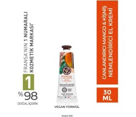 Resim Yves Rocher Vegan Canlandırıcı Mango ve Kişniş Özlü El Kremi 30 ml Tüm Cilt Tipleri İçin Nemlendirici 