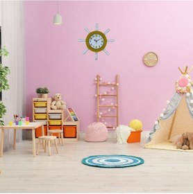 Resim Büro Ev Ofis Hediyesi İçin Sarı Çocuk Odası Kavelalı Dümen Duvar Saati Diğer 