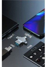 Resim Foxyn Lightning Type-c Micro To Usb Bellek Okuyucu Dönüştürücü 