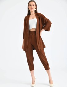 Resim VOLT CLOTHİNG Kadın Kapamasız Kimono Takım 