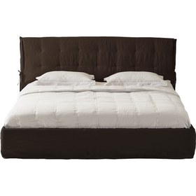 Resim Gala Bed 180 - Linen-Terracotta / Removable Cover / With Storage 