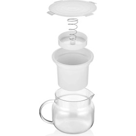 Resim 2.2 Litre Çok Renkli Cam Yoğurt ve Peynir Süzme Kabı 