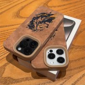 Resim Lion Design Faux Leather Kılıf, Şok Direnciliği ile Şık Cep Telefonu Kapağı, Iphone 16, 15 Plus, 14, 13, 12, 11 Pro Max ve Daha Fazlasıyla Uyumlu. 