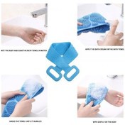 Resim 1 Pc Silikon Banyo Havlusu Masaj Banyo Fırçası Uzun Şerit Geri Sürtünme Kül Sürtünme Banyosu Sürtünme Banyo Havlusu 