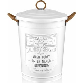 Resim The Mia Çamaşır Sepeti - Beyaz 