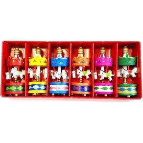 Resim Dekoratif 6'lı Renkli Mini Atlı Karınca - 9083669241855del 