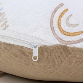 Resim Emzirme Yastığı - Çift Taraflı - Toprak muslin - kahverengi ördek 